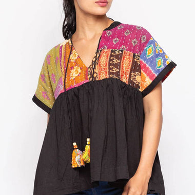 Cotton Kantha Tunic Top - The Elevated Hippie