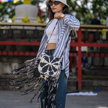 Tie Dye Fringe Crossbody Bag - The Elevated Hippie