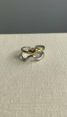 Halo Mixed Metal Adjustable Ring boho clothing, festival outfit, hippie style apparel | Elevated Hippie