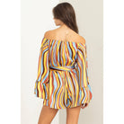 Lover Swirl-Print Tie-Front Romper boho clothing, festival outfit, hippie style apparel | Elevated Hippie