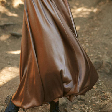 Solid Satin Skirt - The Elevated Hippie