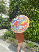 Night And Day Yin Yang UV Reactive / Blacklight Parasol – Hippie Art, Psychedelic Festival Accessory boho clothing, festival outfit, hippie style apparel | Elevated Hippie