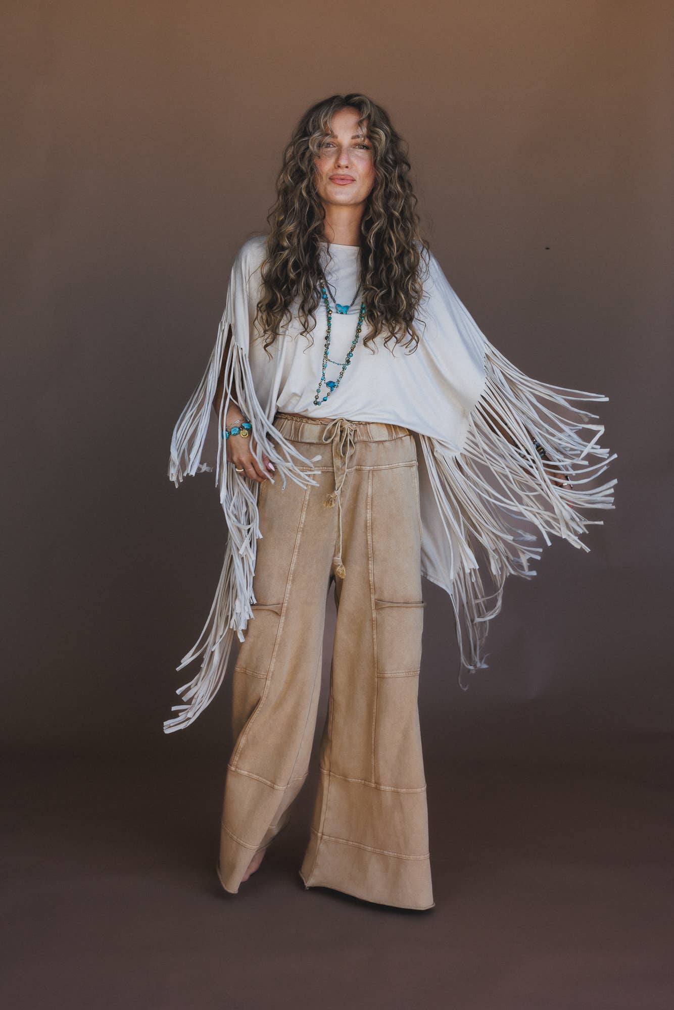 Western Showstopper Fringe Top - Oat boho clothing, festival outfit, hippie style apparel | Elevated Hippie