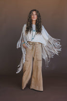 Western Showstopper Fringe Top - Oat boho clothing, festival outfit, hippie style apparel | Elevated Hippie