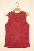 Vintage Mineral Wash V-Neck Tank boho clothing, festival outfit, hippie style apparel | Elevated Hippie