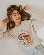 Comfortably Numb Sand Thrifted Graphic Sweatshirt - The Elevated Hippie