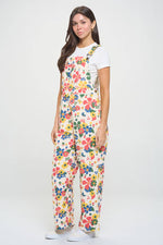 Boho Floral Cotton Overalls – Multicolor Print – 100% Cotton – Relaxed Fit - The Elevated Hippie