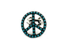 Western Stone Bubble Peace Sign Cuff Ring boho clothing, festival outfit, hippie style apparel | Elevated Hippie
