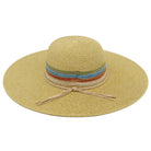 Multiple Stripes Wide Brim Straw Sun Hat boho clothing, festival outfit, hippie style apparel | Elevated Hippie