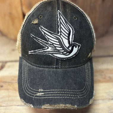 Sparrow Distressed Mesh Snapback Baseball Cap - The Elevated Hippie
