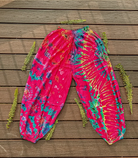 Flowy Hippie Tie Dye Pants Earthy + Colorful Baggy Yoga Pant boho clothing, festival outfit, hippie style apparel | Elevated Hippie