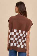 Annie Wear Checkered Button Down Short Sleeve Cardigan - The Elevated Hippie