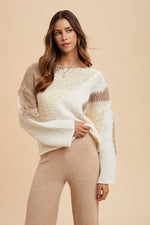 Annie Wear Color Block Drop Shoulder Sweater - The Elevated Hippie