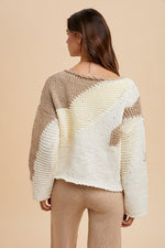 Annie Wear Color Block Drop Shoulder Sweater - The Elevated Hippie