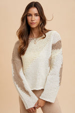 Annie Wear Color Block Drop Shoulder Sweater - The Elevated Hippie