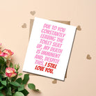 Imminent Death by Toilet Seat Card - The Elevated Hippie