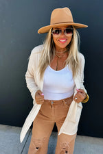 Autumn Lola Popcorn Knit Cardigan – Thumbhole Detail, One Size & Plus Fit Options - The Elevated Hippie