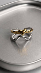 Halo Mixed Metal Adjustable Ring boho clothing, festival outfit, hippie style apparel | Elevated Hippie