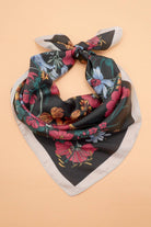 LARGE FLORAL PRINT BANDANA SCARF | 40SC651 boho clothing, festival outfit, hippie style apparel | Elevated Hippie