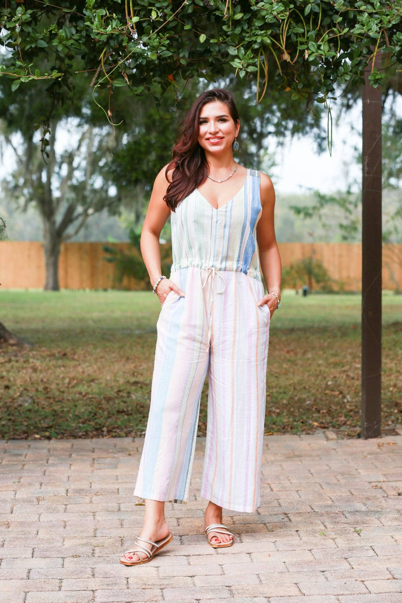 Ethereal Stripes Chic Patchwork Romper boho clothing, festival outfit, hippie style apparel | Elevated Hippie