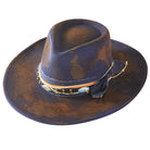 Distressed Fabric Multi Band Cowgirl Fedora Hat boho clothing, festival outfit, hippie style apparel | Elevated Hippie