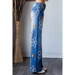 MULTICOLOR FLOWER EMBROIDERED WASHED DENIM JEANS - The Elevated Hippie
