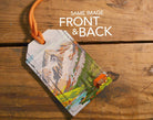 Abstract Mountains - Leather Luggage Tag - The Elevated Hippie
