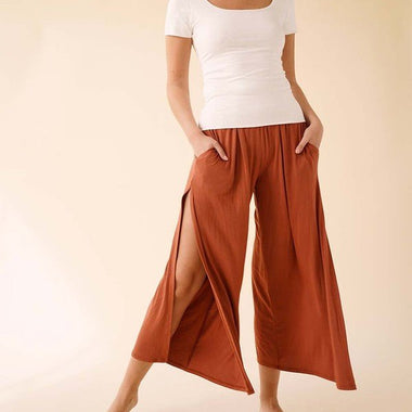 Bamboo Ankle Slit Pants – For Wandering Souls - The Elevated Hippie