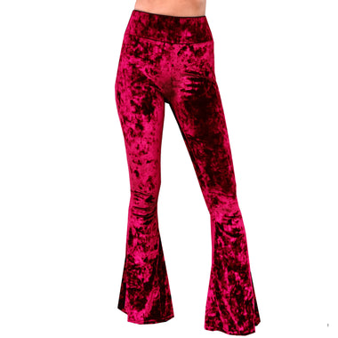 Velvet Bell Bottoms - Red - The Elevated Hippie