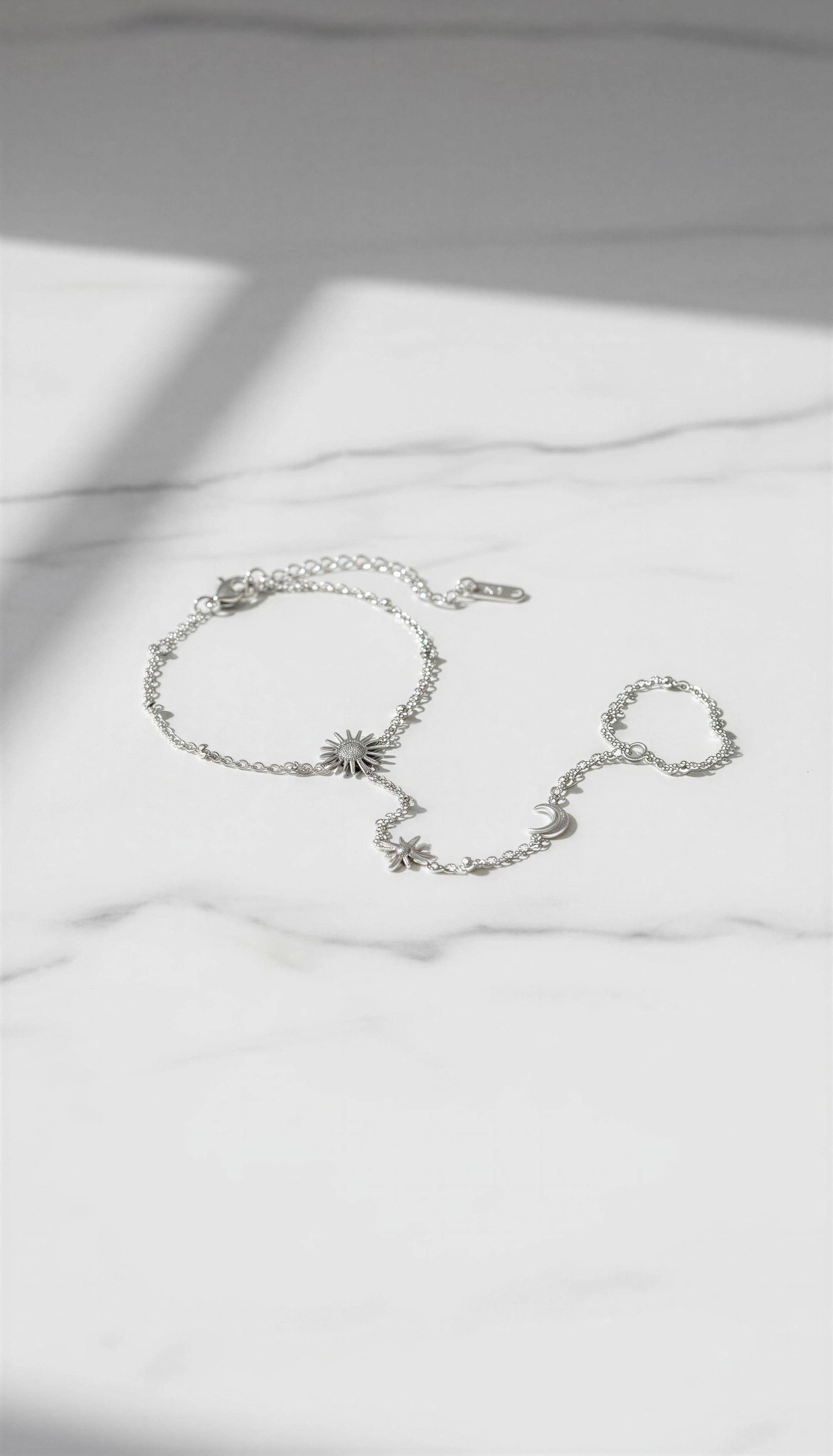 Solstice Charm Hand Chain boho clothing, festival outfit, hippie style apparel | Elevated Hippie