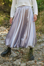 Solid Satin Skirt - The Elevated Hippie