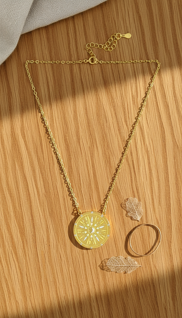 Guiding Light Medallion Necklace boho clothing, festival outfit, hippie style apparel | Elevated Hippie
