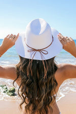 Beaded Belt Straw Panama Hat – Boho Shade, Desert Vibes - The Elevated Hippie