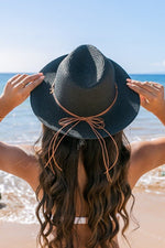 Beaded Belt Straw Panama Hat – Boho Shade, Desert Vibes - The Elevated Hippie
