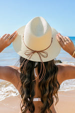 Beaded Belt Straw Panama Hat – Boho Shade, Desert Vibes - The Elevated Hippie