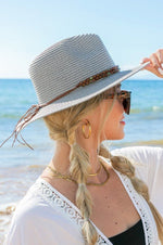 Beaded Belt Straw Panama Hat – Boho Shade, Desert Vibes - The Elevated Hippie