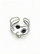 Midnight Cosmos Adjustable Ring boho clothing, festival outfit, hippie style apparel | Elevated Hippie