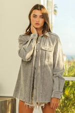 BiBi Button Up Corduroy Shacket - The Elevated Hippie