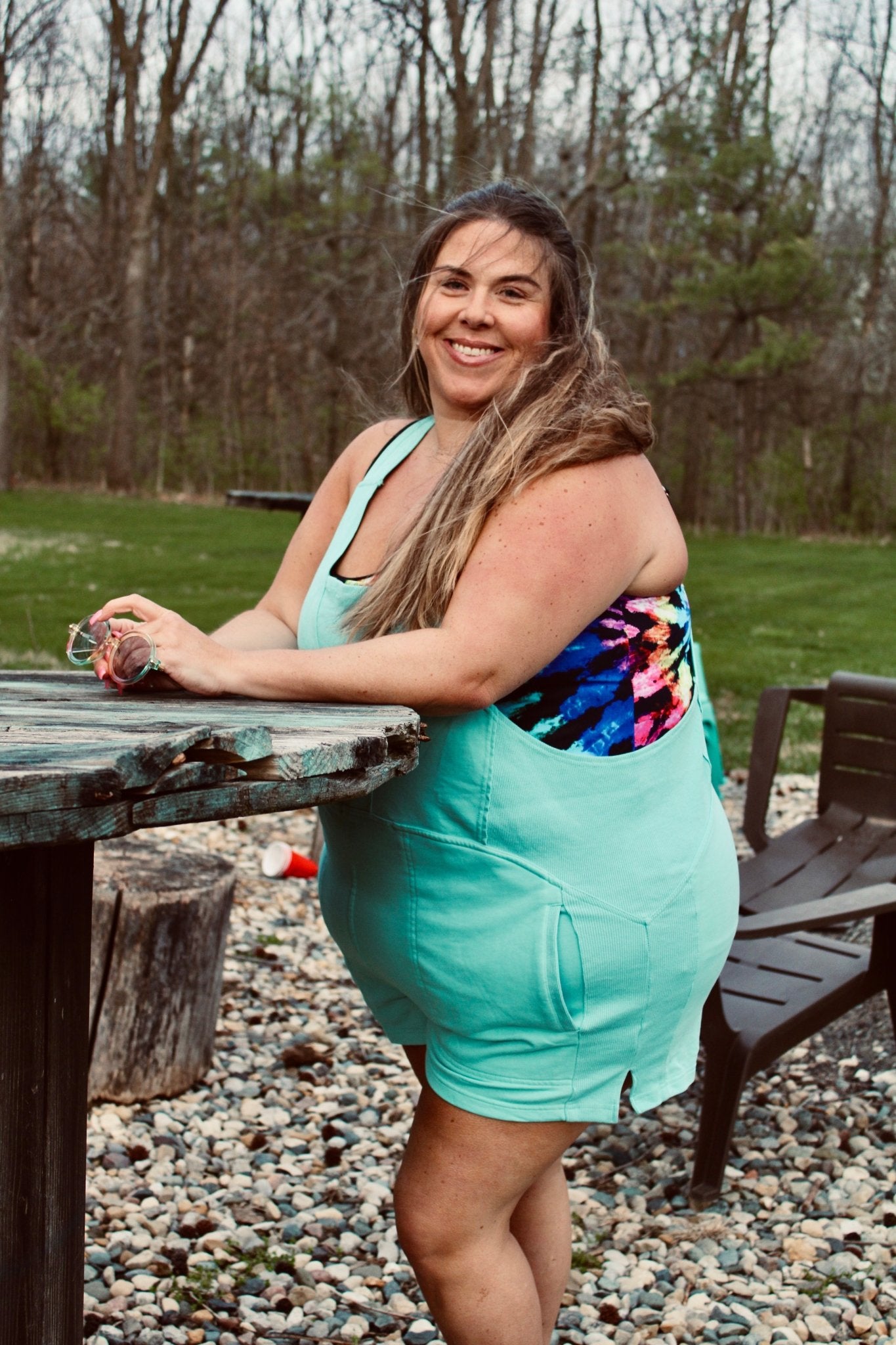 PLUS Blakeley Beach Please Romper – Washed Terry Romper with Pocket - The Elevated Hippie