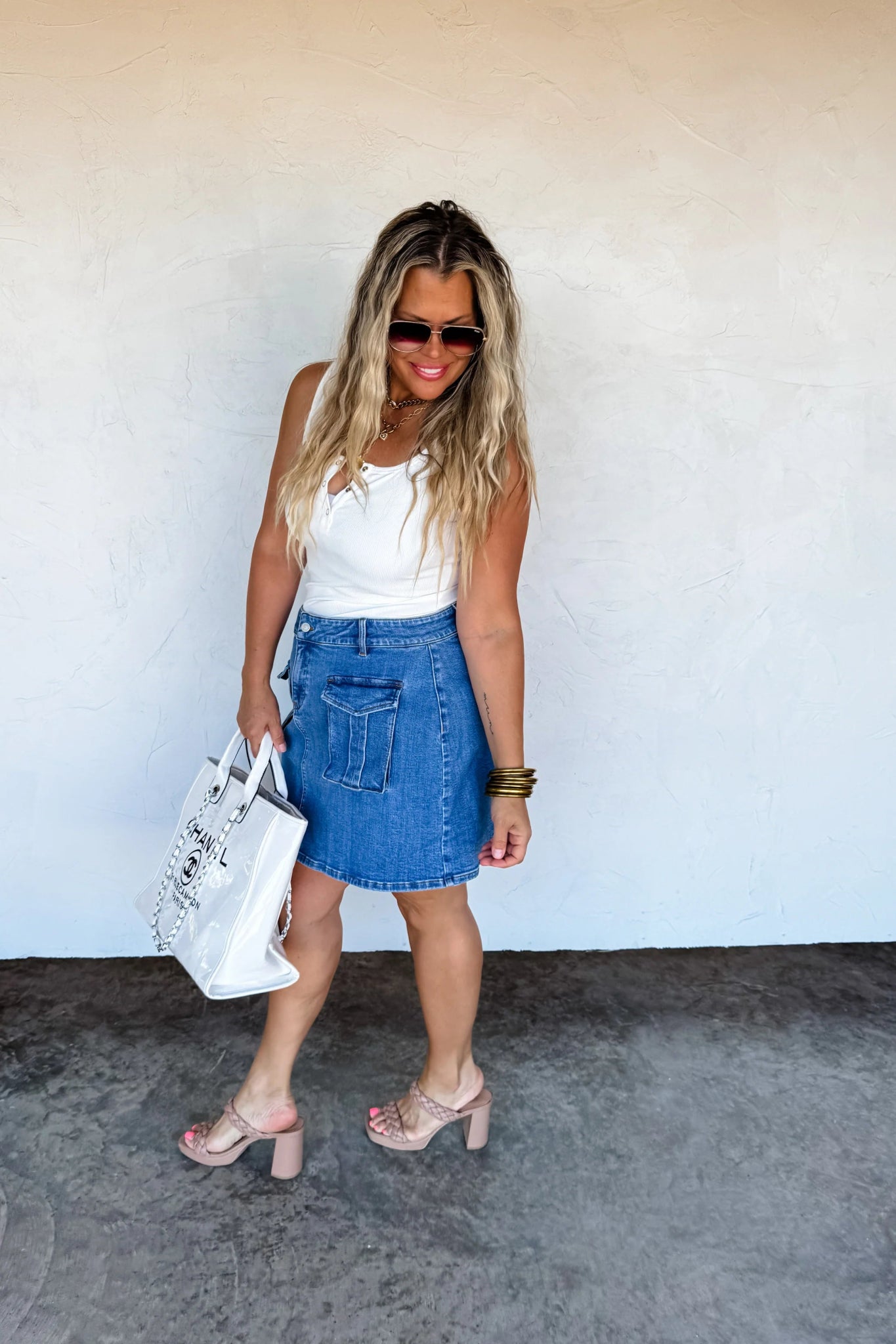 Denim Carly Cargo Short - The Elevated Hippie