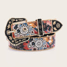 Vintage Floral Belt - Metallic Accent boho clothing, festival outfit, hippie style apparel | Elevated Hippie