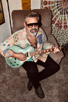 Men’s Patchwork Cotton Shirt – Long Sleeve Boho Style, One-of-a-Kind - The Elevated Hippie