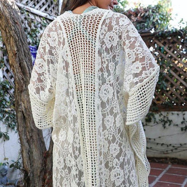 Boho Crochet Kimono Duster – Lightweight Layers, Hippie Heart - The Elevated Hippie