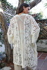Boho Crochet Kimono Duster – Lightweight Layers, Hippie Heart - The Elevated Hippie