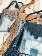 SHAYNE LARGE - Hand Tooled Clear Crossbody Concert bag - The Elevated Hippie