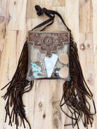SHAYNE LARGE - Hand Tooled Clear Crossbody Concert bag - The Elevated Hippie