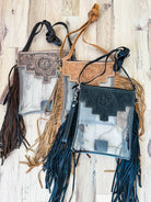 SHAYNE LARGE - Hand Tooled Clear Crossbody Concert bag - The Elevated Hippie