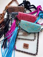 Phone Clear Crossbody Western Tooled Leather Mobile Purse - The Elevated Hippie