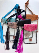 Phone Clear Crossbody Western Tooled Leather Mobile Purse - The Elevated Hippie