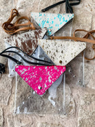 Western Cowhide Hairon Clear Crossbody Purse - The Elevated Hippie